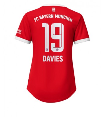 Bayern Munich Alphonso Davies #19 Hjemmedrakt Kvinner 2022-23 Kortermet
